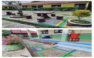 Wujudkan Madrasah Hijau dan Asri, MTs Annur Benahi Taman