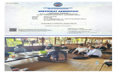 Terima Sertifikat Akreditasi A dari BAN –S/M, MTs Annur Gelar Syukuran